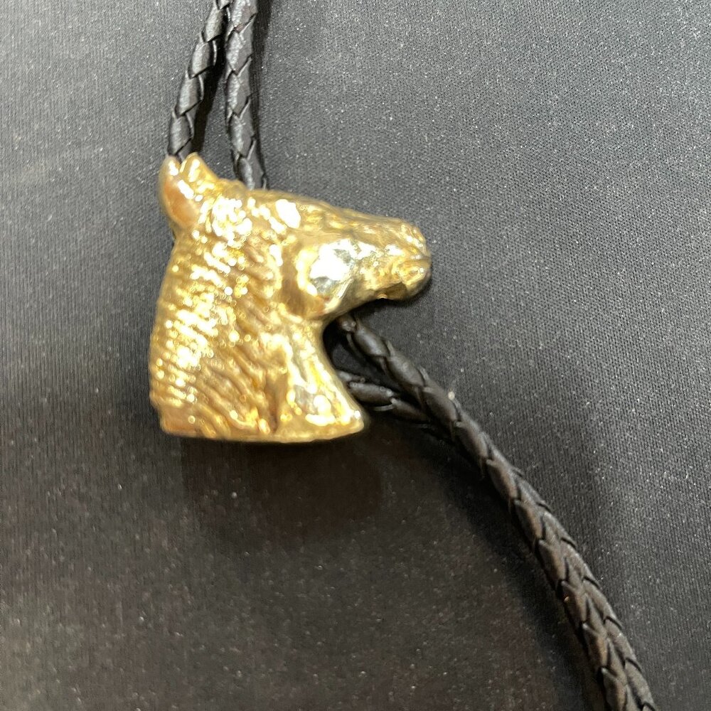 14" BLACK CORD HORSE NECKLACE